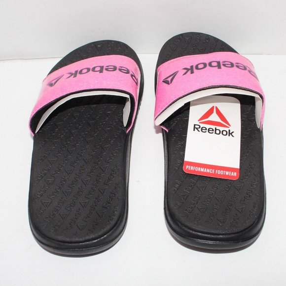 Reebok Dual Density Slide Girls Black/Pink  Multiple Sizes - Picture 6 of 9